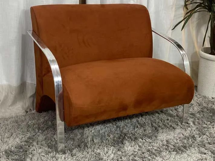 Conjunto de Poltronas 2x1x1 Lugares Terracota Braço Alumínio  - Foto 2