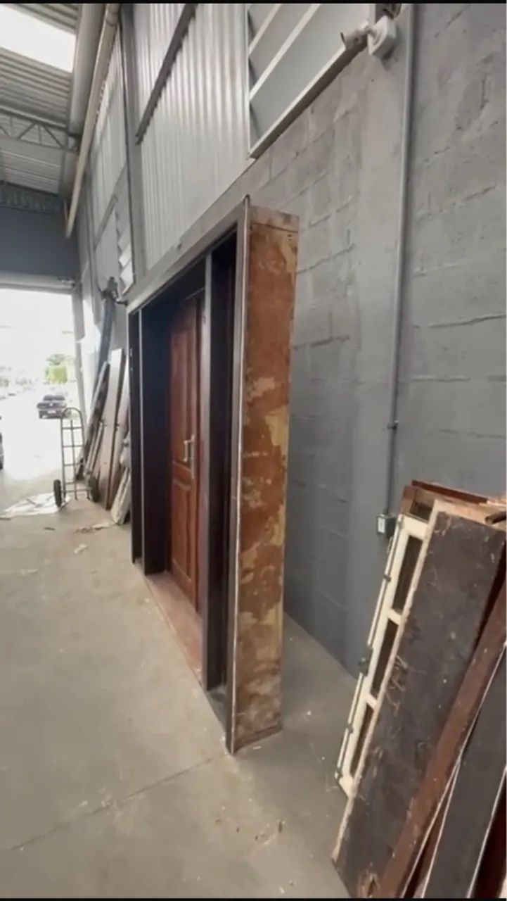 Porta de Madeira Dupla com Moldura - Foto 3