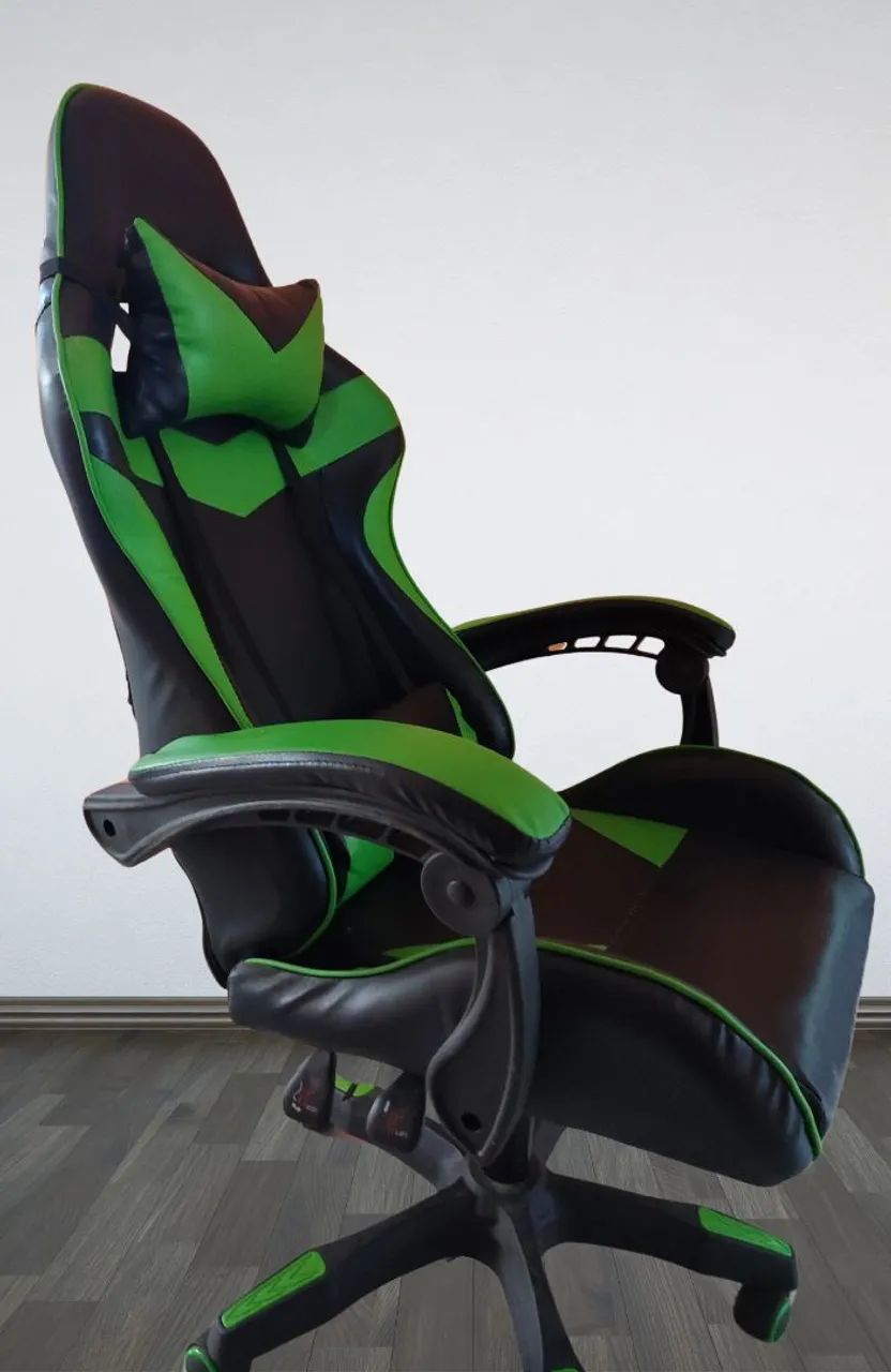 Cadeira Gamer Preto e Verde Prizi - Foto 2