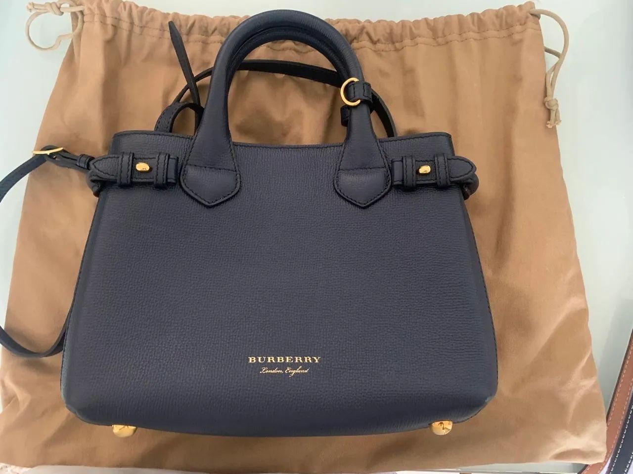 BOLSA ORIGINAL DA BURBERRY COM O CHAVEIRO THOMAS BEAR