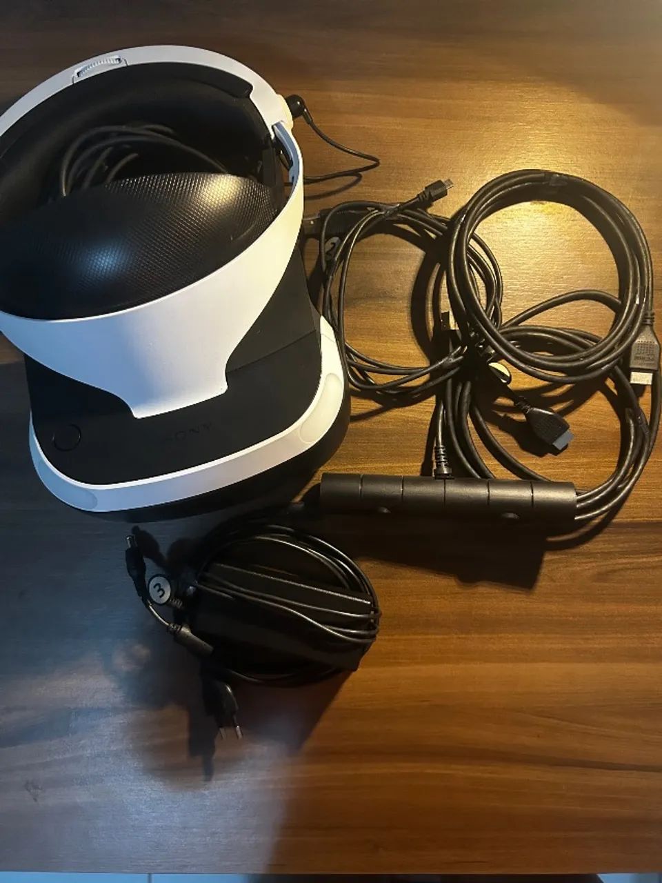 Kit PS VR (Óculos de Realidade Virtual PS4) + 4 Jogos + Manual - Defeito na Fonte - Foto 3
