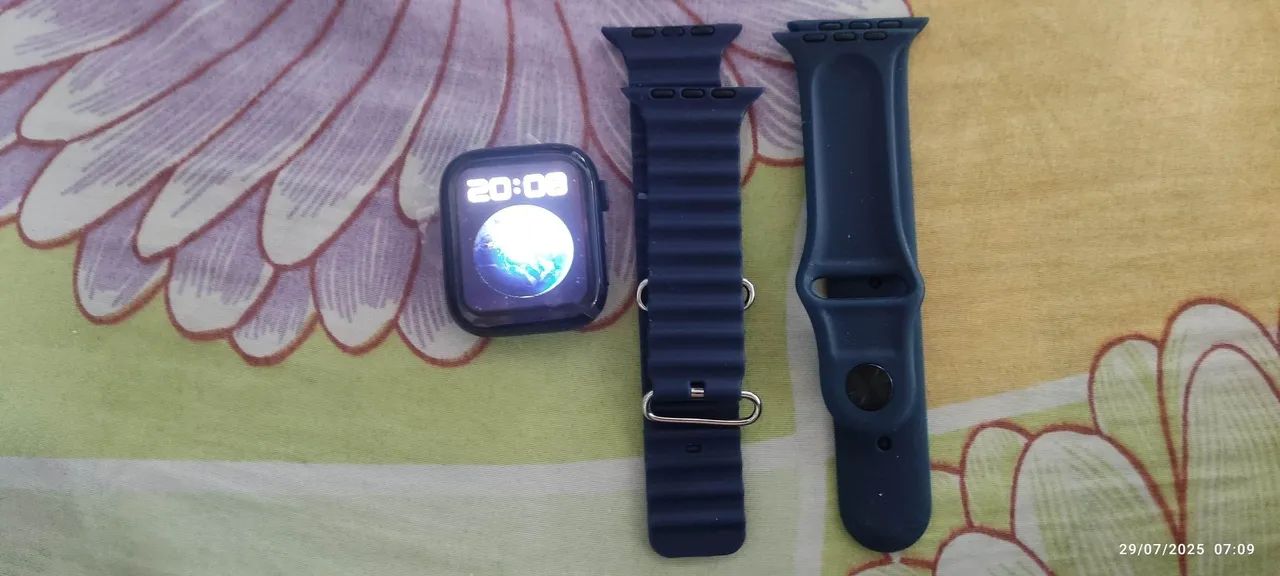 Smartwatch Branco ou azul com Pulseira Adicional - Foto 2