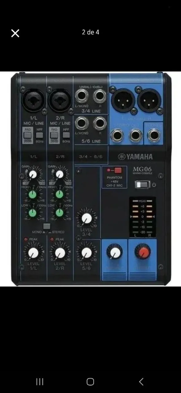Mesa de Som Yamaha MG06