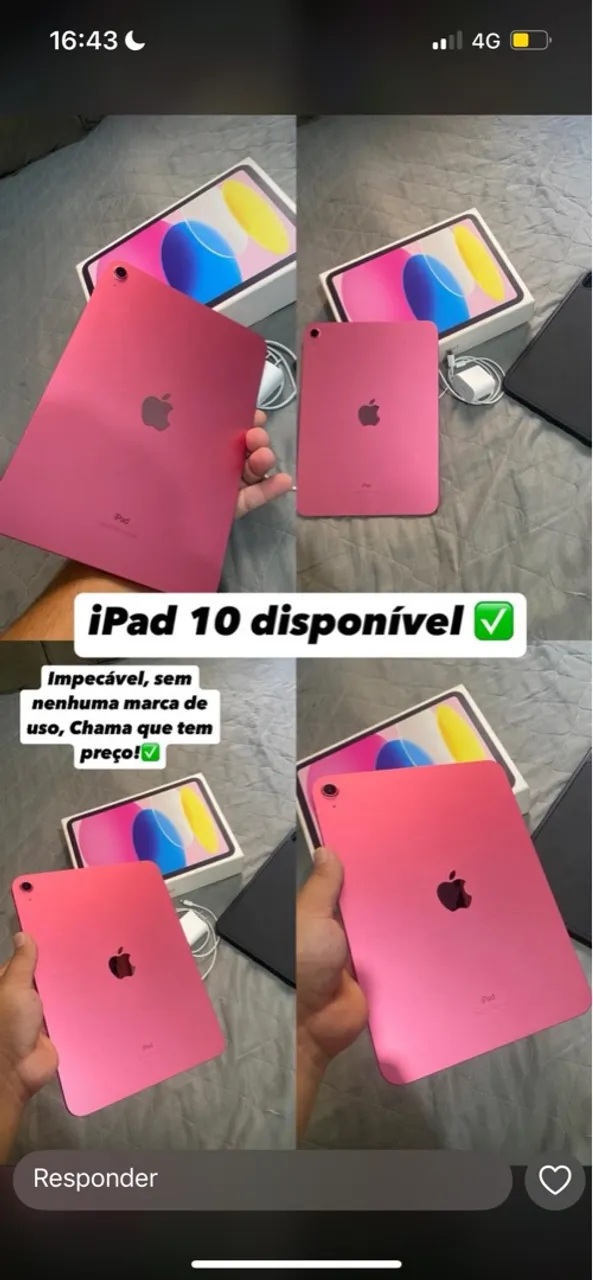 iPad 10 Rosa Disponível
