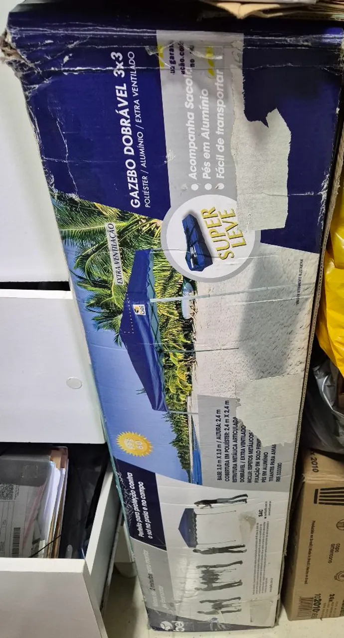 Tenda Gazebo sanfonada 3x3- Extra Ventilação