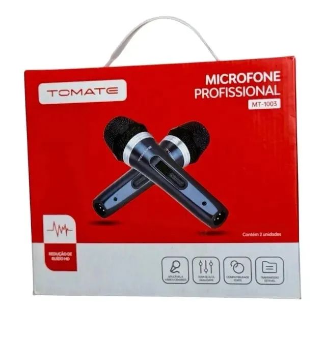 Microfone Profissional Tomate MT-1003 - Kit com 2 - Foto 2
