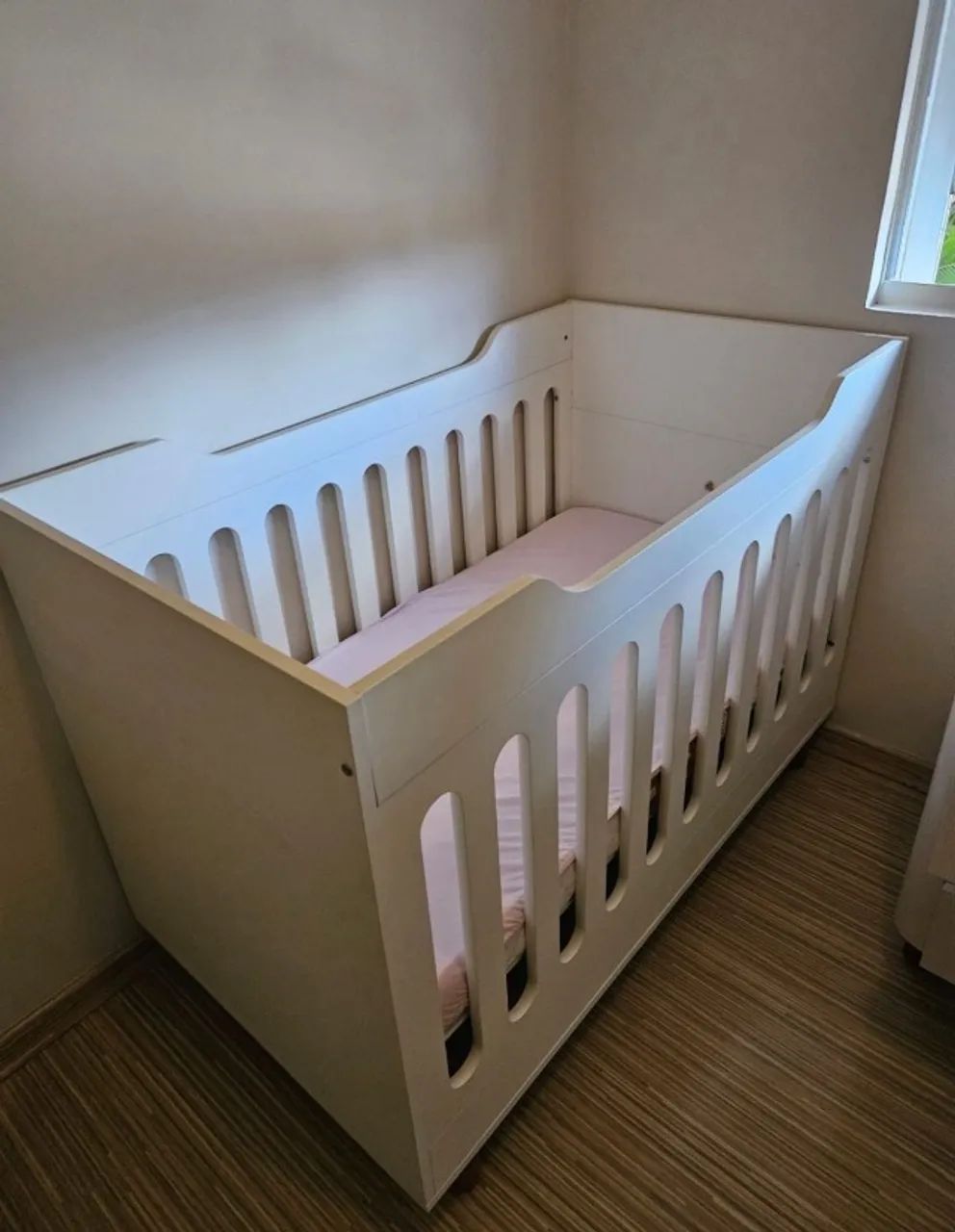 berço multiuso mood branco + colchão incluso