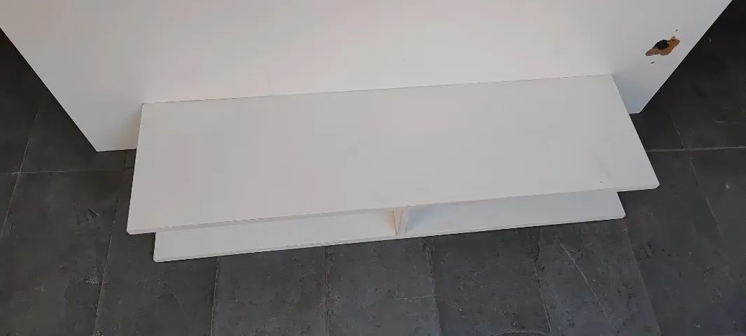 Estante Para Tv Painel De Parede Armário Suspenso Decorativo Branco - Foto 3
