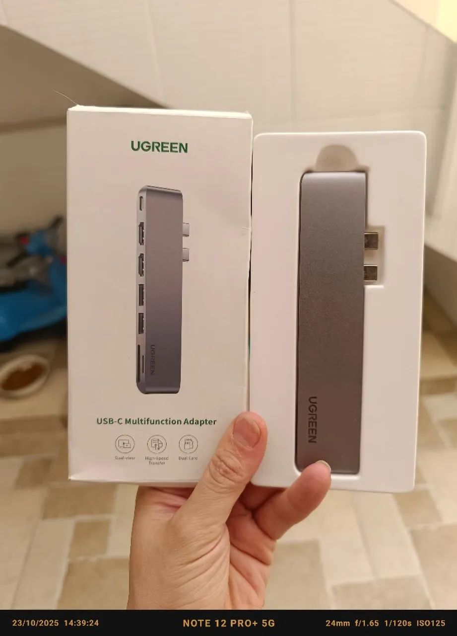 Adaptador Ugreen USB-C - Hdmi, USB e card reader