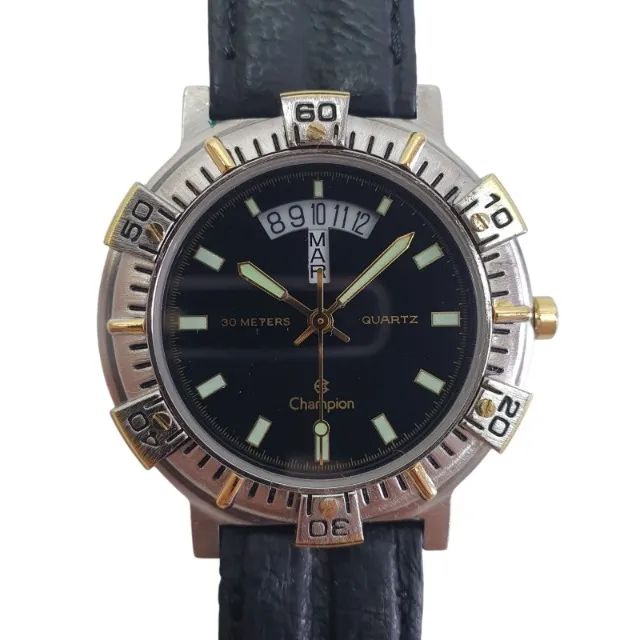 Relógio Champion Mod CH80/171 Social Masculino Date Vintage