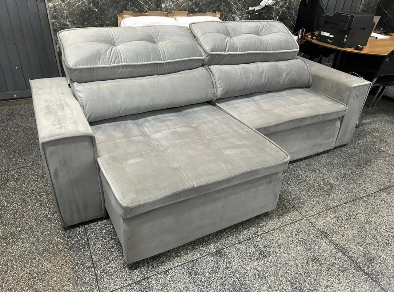 Sofá Retrátil e Reclinável 2.50m NOVO ( Direto da Fábrica )  - Foto 3