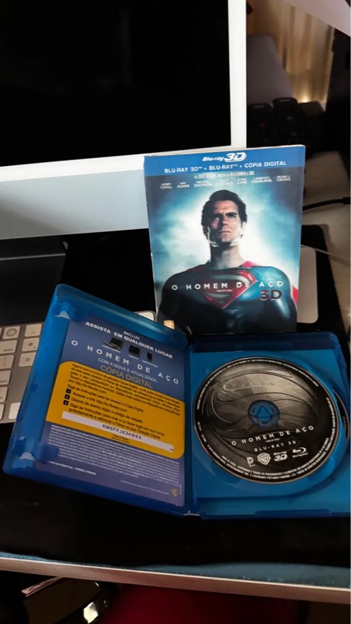 Blu-ray 3D + Bluray convencional Homem de Aço - Foto 3