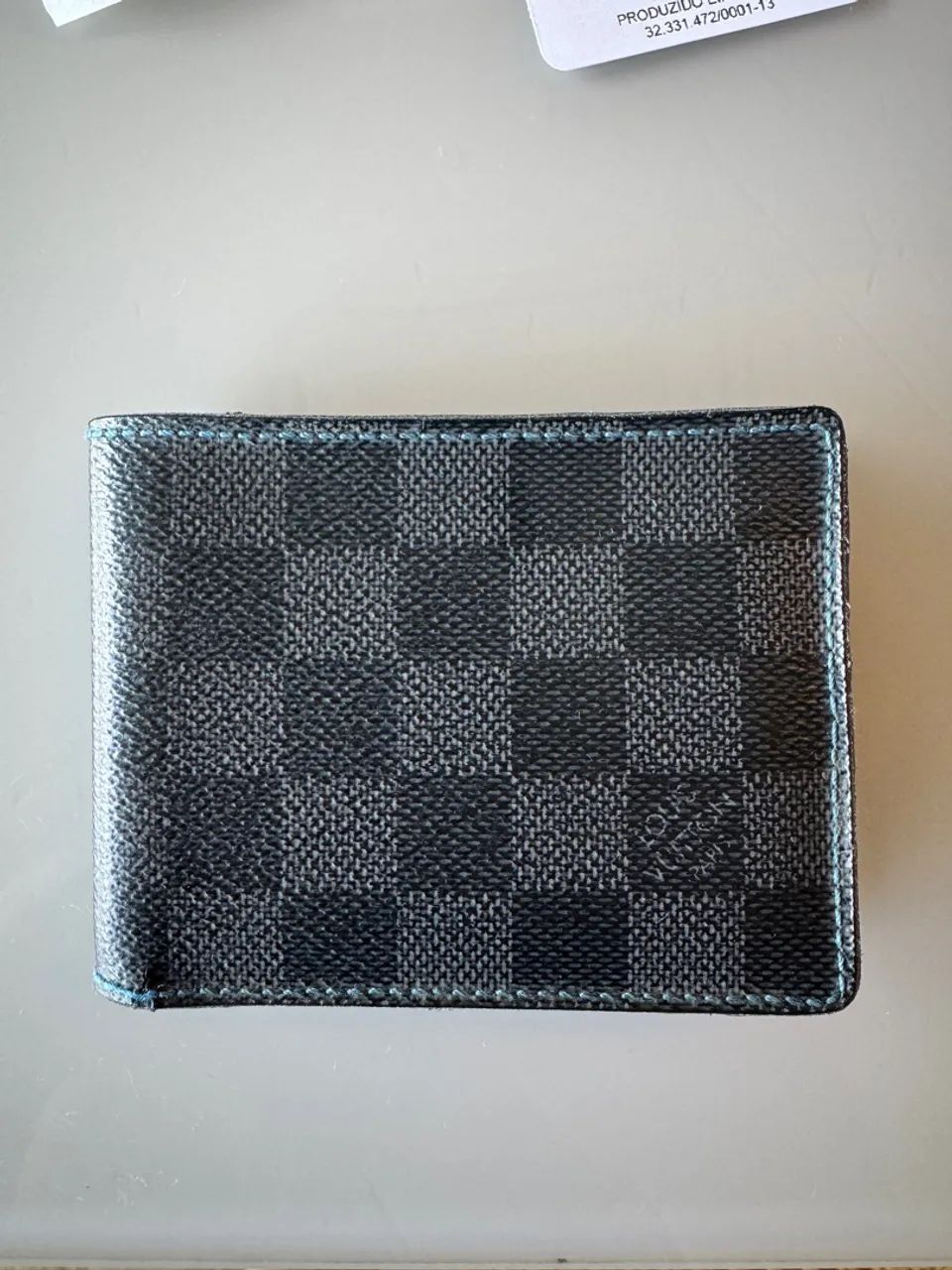 Carteira Louis Vuitton Damier Graphite Azul - Foto 3