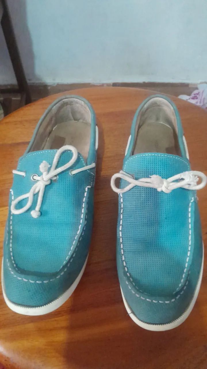 Sapatos  de Couro Azul