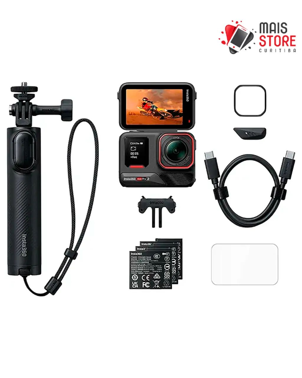Câmera de Ação Insta360 Ace Pro 2 Creator Bundle (Novo/Lacrado)