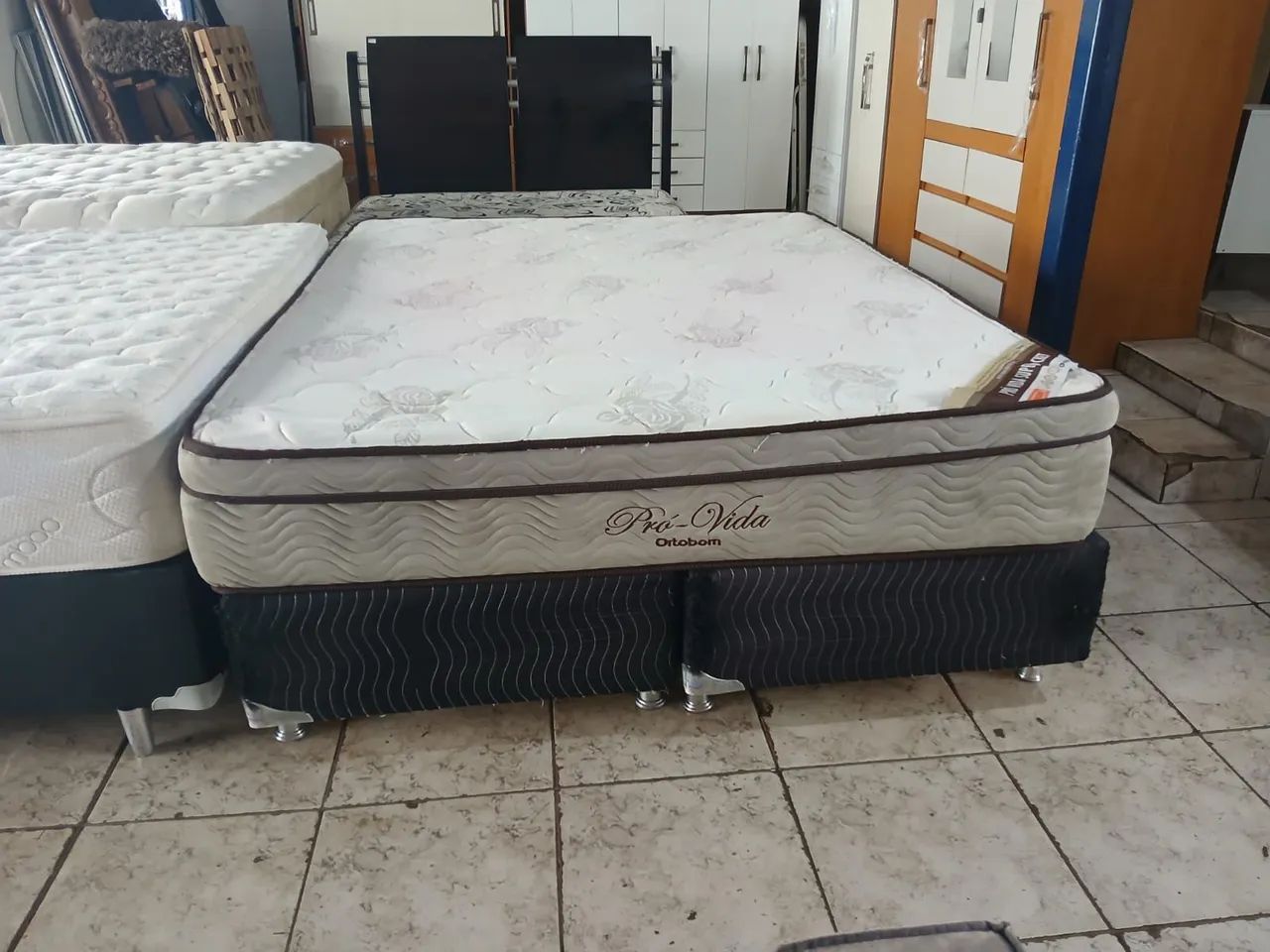 Cama box Queen size Colchão Ortobom  - Foto 2