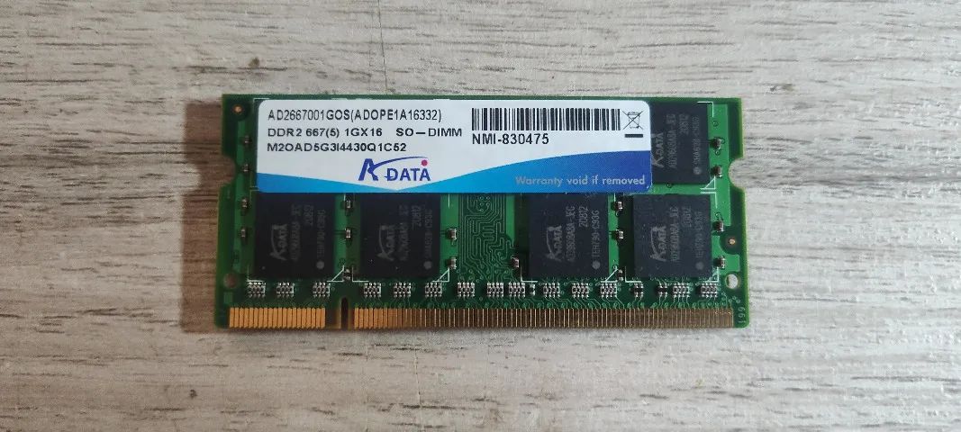 Memória DDR2 1GB Adata 667
