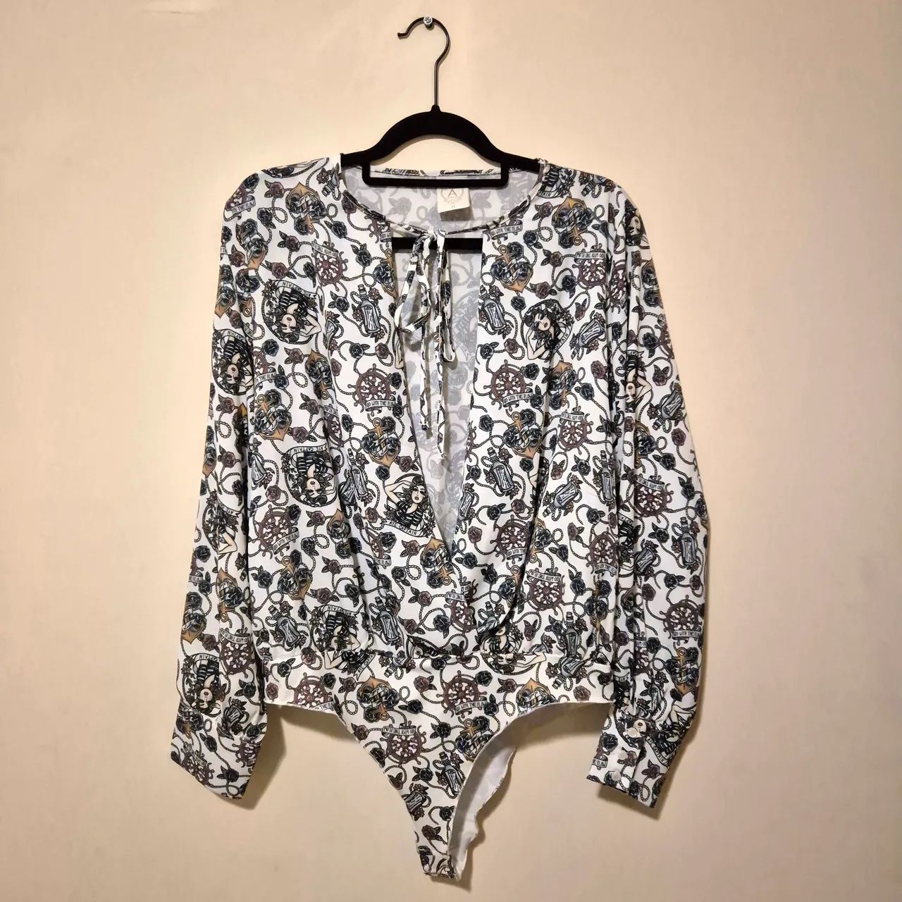 Body estampado em crepe G