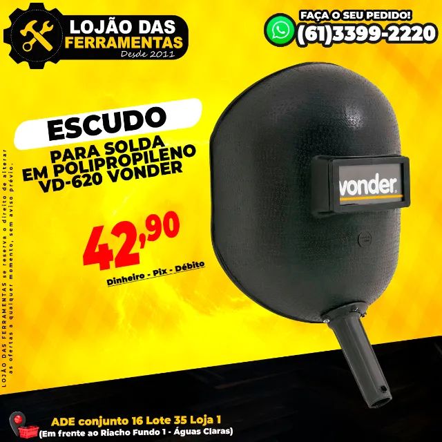 Escudo Para Solda em Polipropileno VD-620 Vonder
