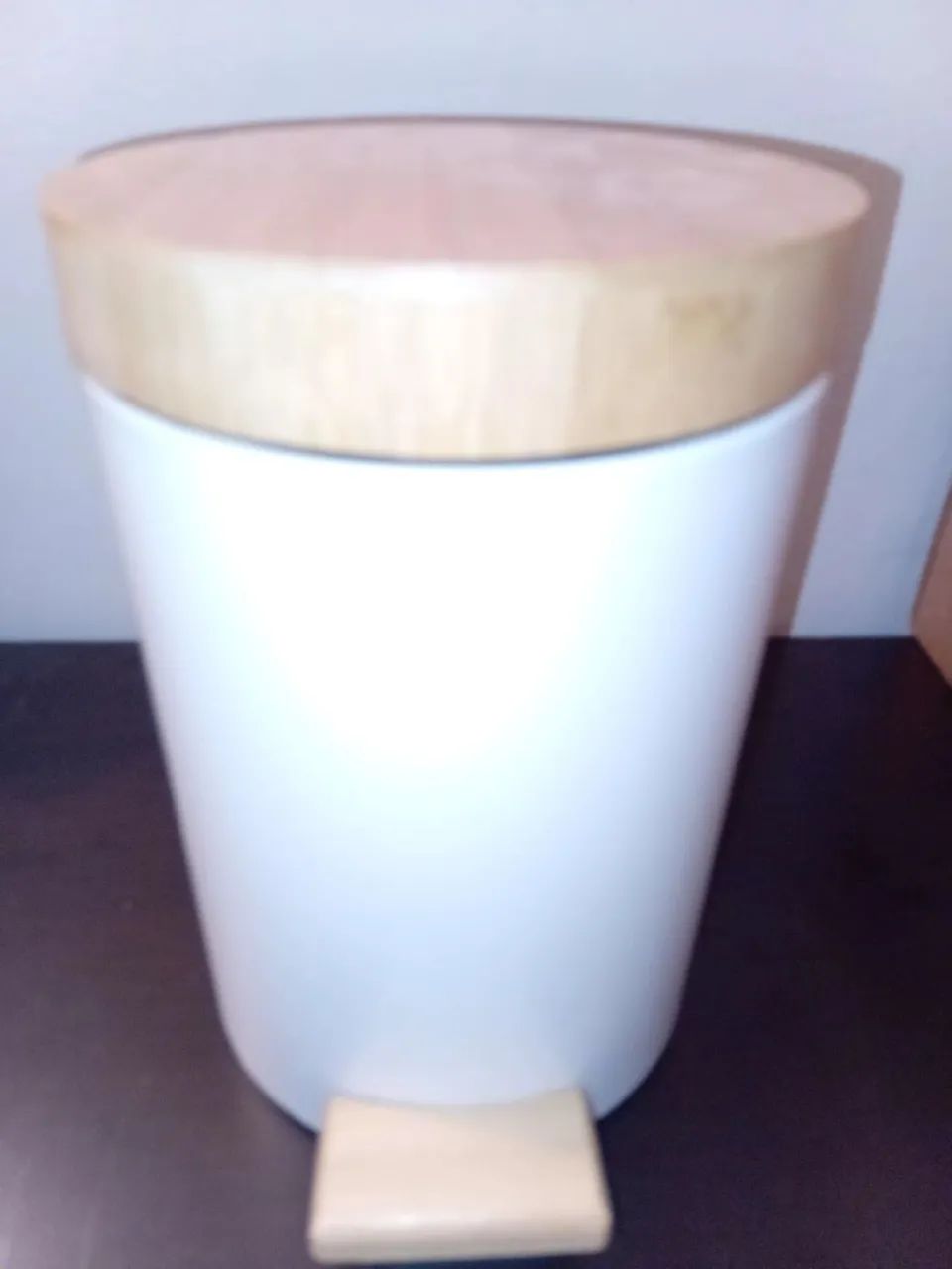 Lixeira de bambu nova 3 litros