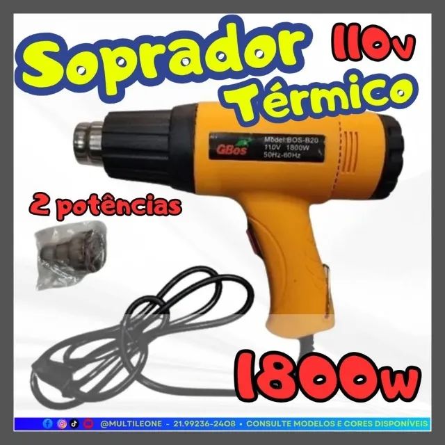 Soprador Pistola De Ar Quente Gbos 1800w Amarela