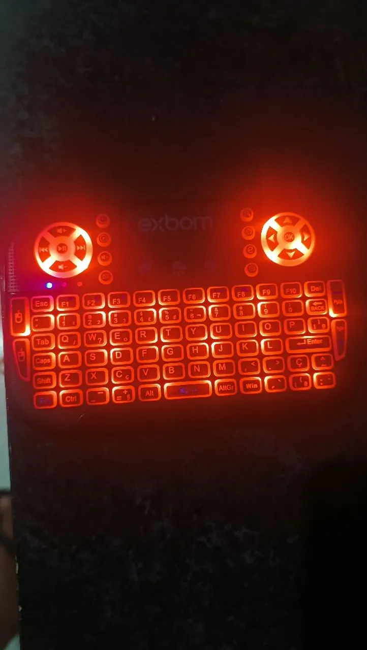 Teclado Mini Wireless Exbom LED - Novo!