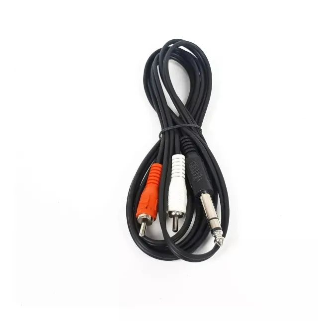 Cabo P10 Estereo Para 2 Rca Com 1,5 Metros som Audio - Foto 4