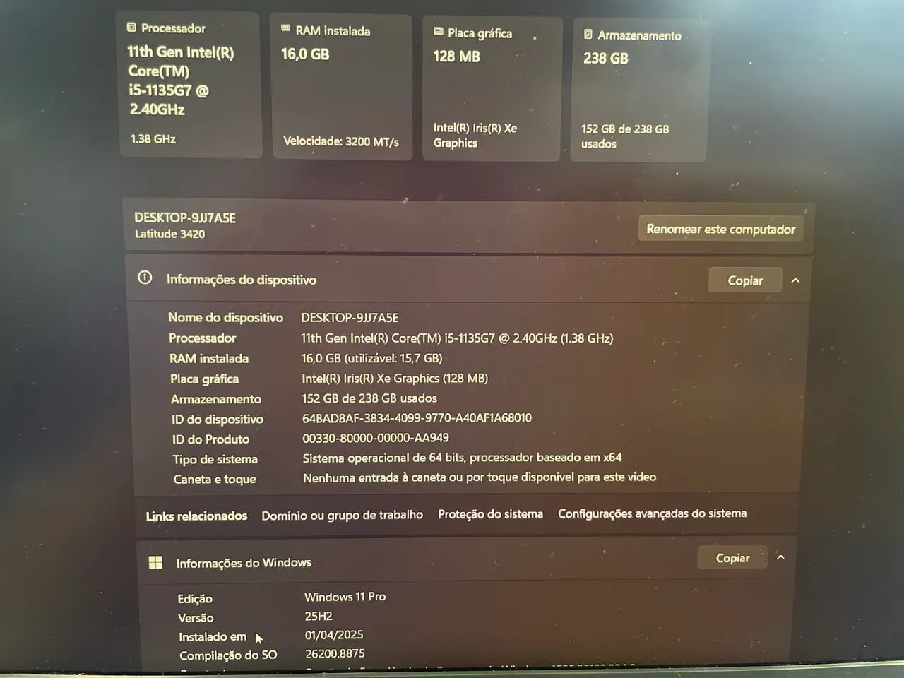 NOTEBOOK Dell Latitude 3420