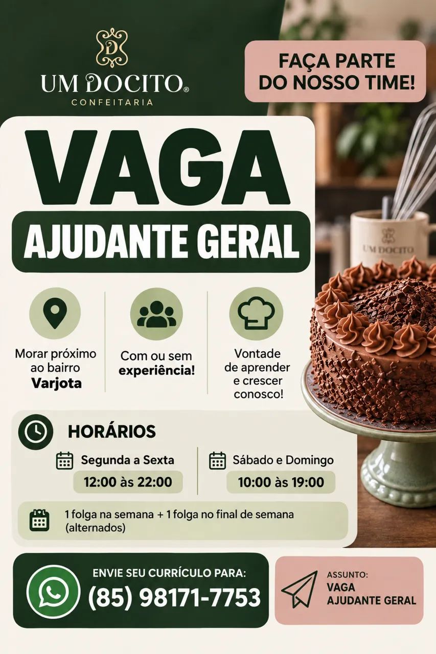 Precisa Ajudante Geral - Varjota