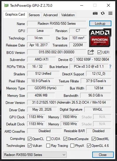 Placa de Vídeo RX 550 - Foto 4