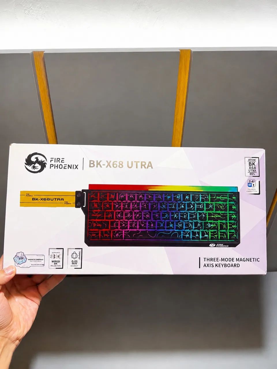 Teclado Gamer Fire Phoenix BK-X68 UTRA - magnético RGB - Foto 3