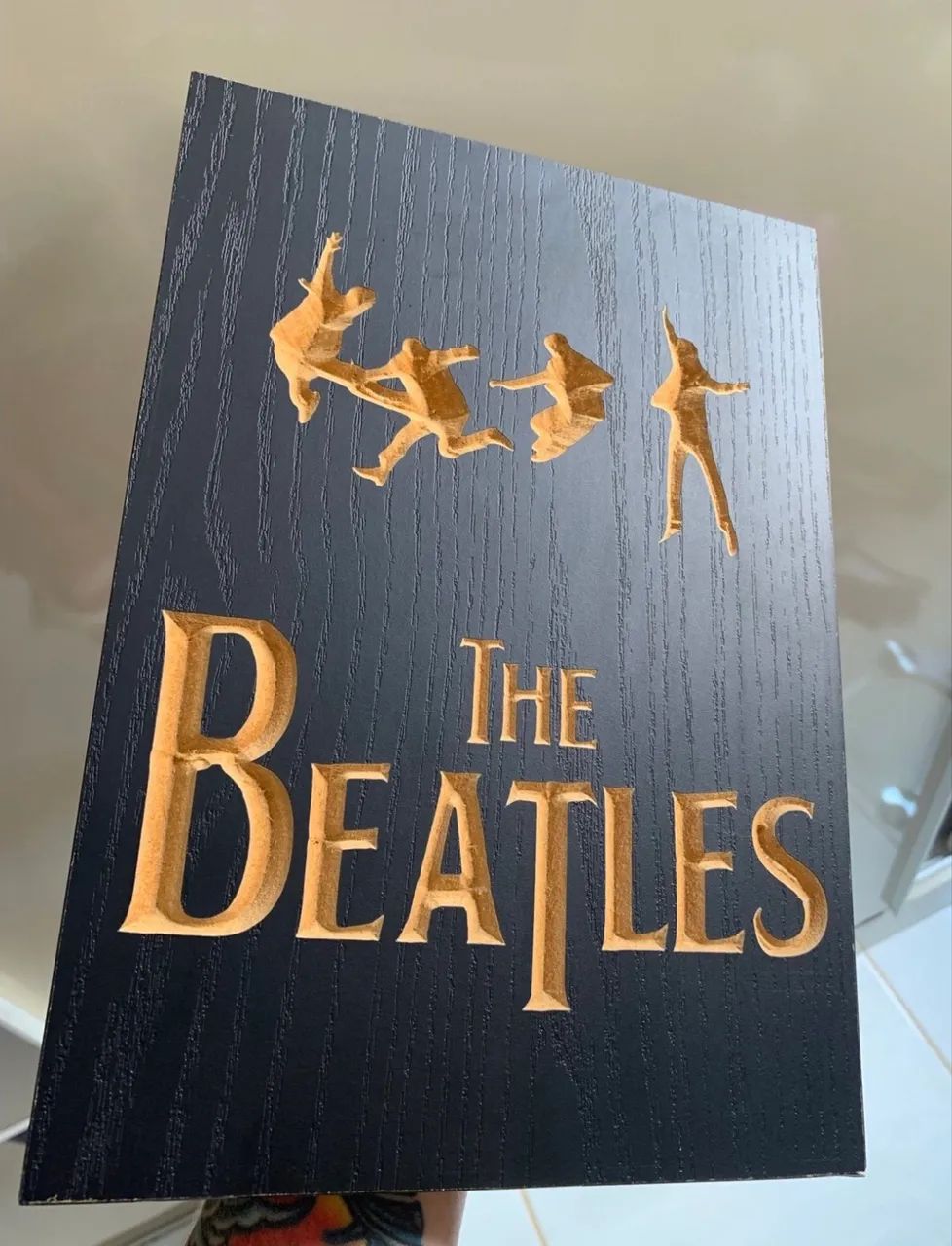 Quadro madeira the beatles