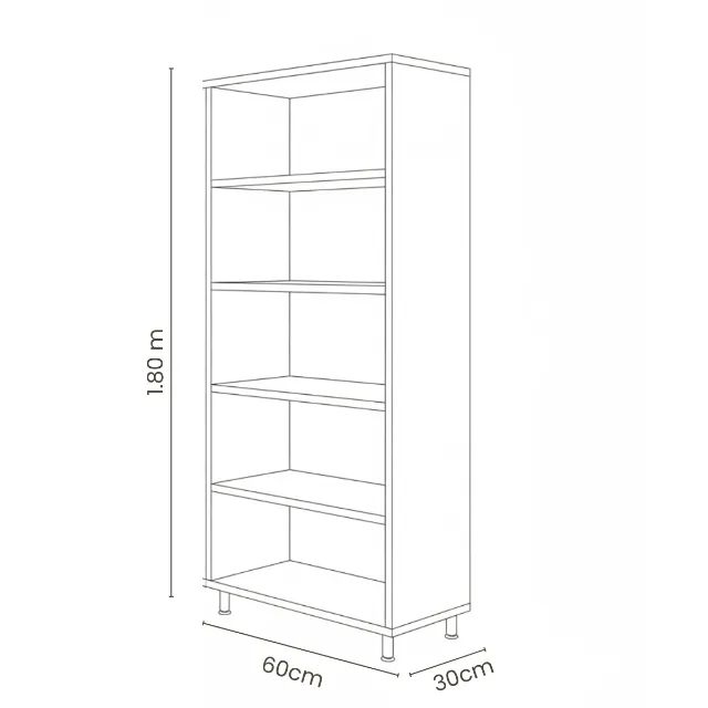 Estante 1,80m MDF 18mm Cinza Claro Reforçada - Multiuso Premium Sala Escritório - Foto 4