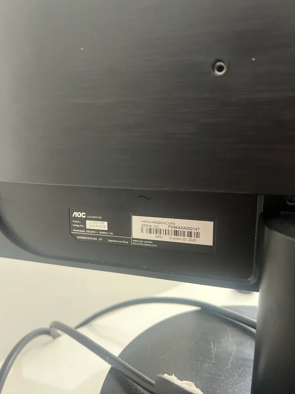 MONITOR AOC LCD - 22 POLEGADAS - MODELO: G2460VQ6 - Foto 3