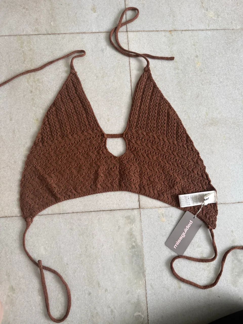 Blusa Cropped em crochê tamanho M  - Foto 3