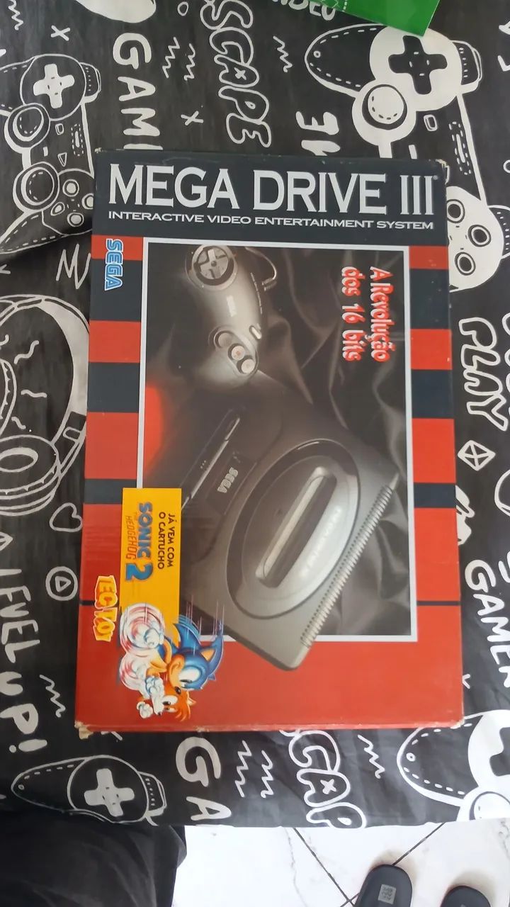 Mega drive 3 na caixa