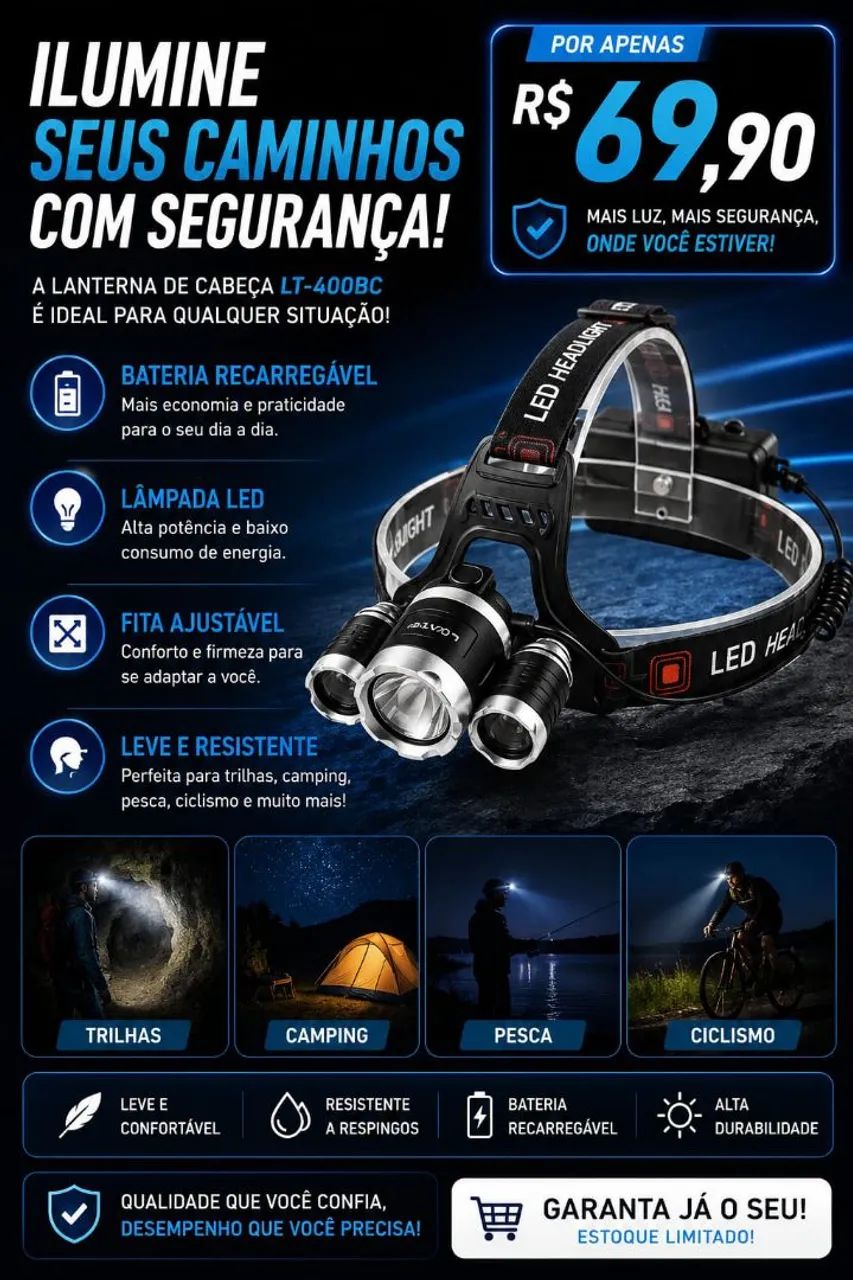 Lanterna de cabeça 