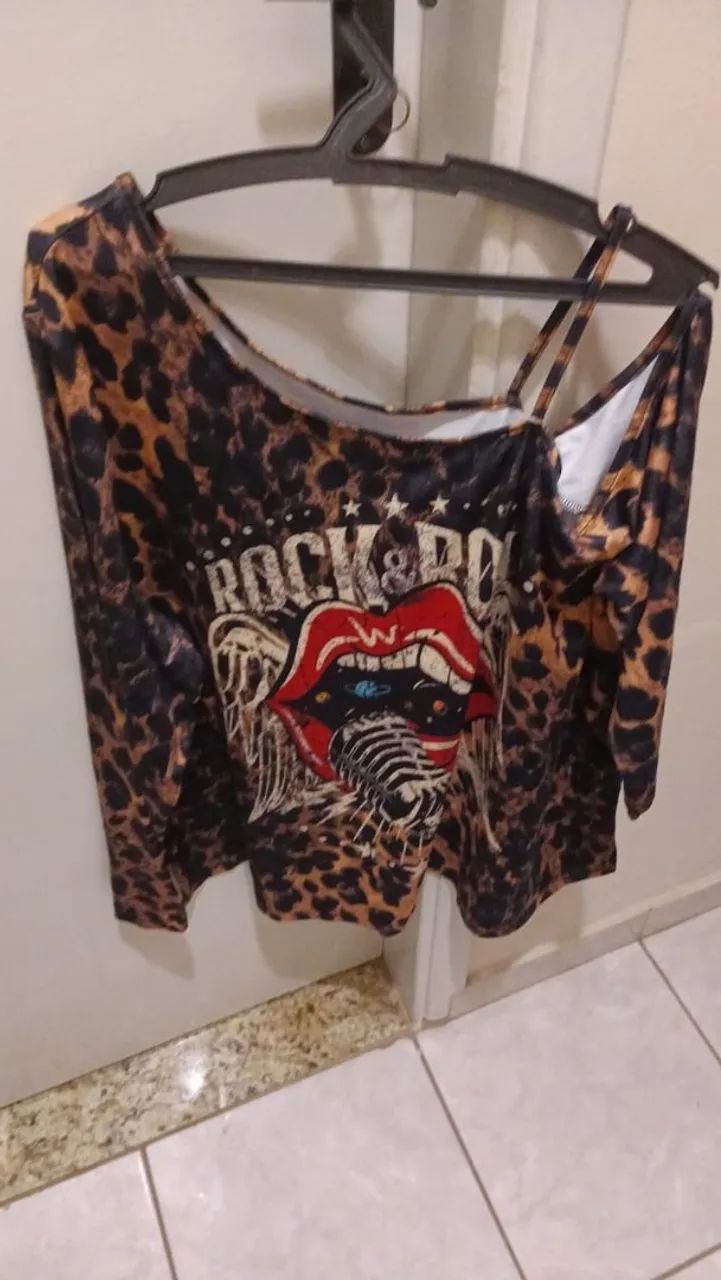 BLusa animal Print Rock