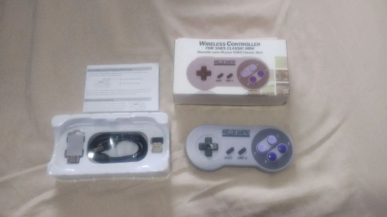 Controle sem fio modelo super Nintendo Pc. android.snes mini.Raspberry  
