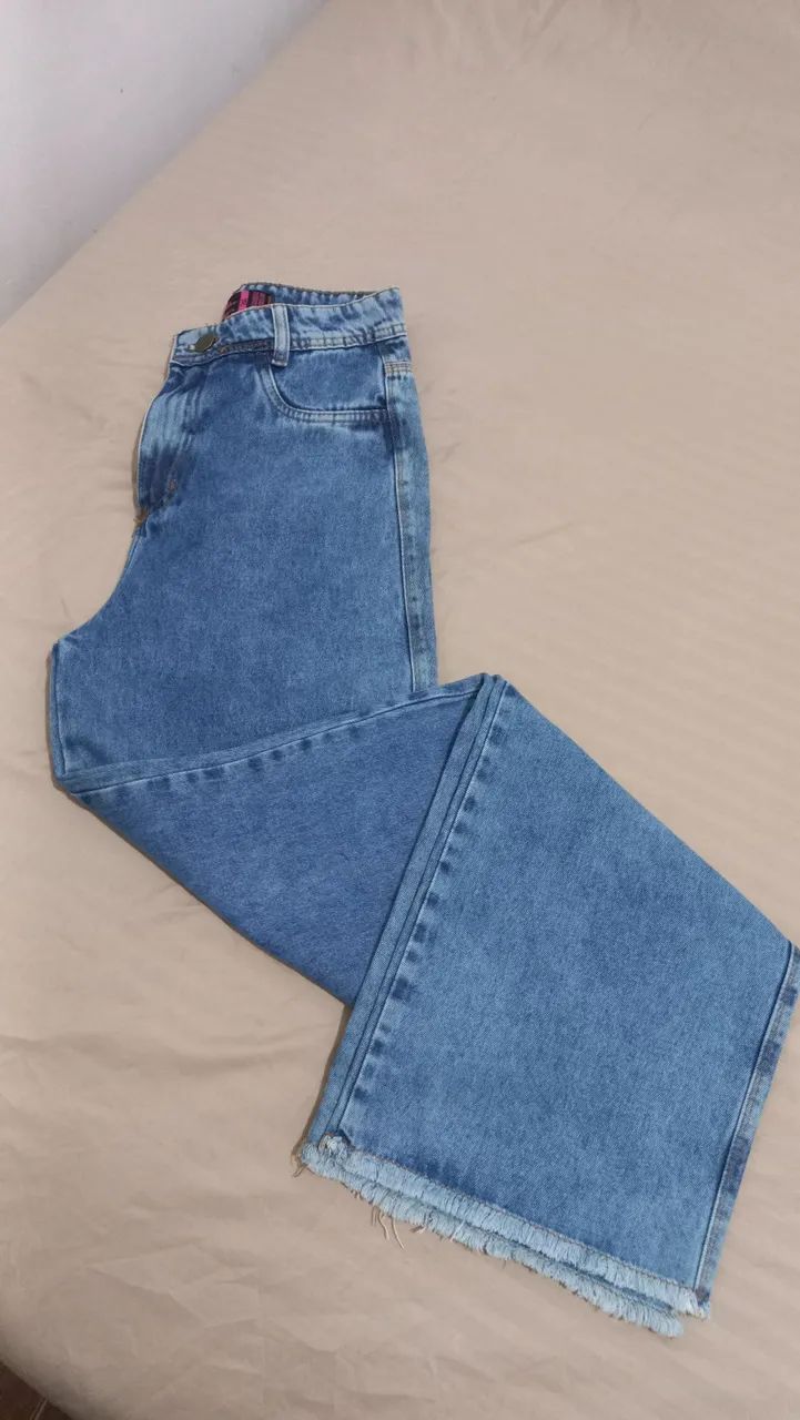 Calça Pantalona jeans - Foto 3