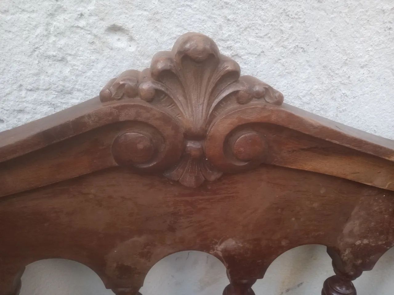 Cabeceira de cama antiga madeira  - Foto 2