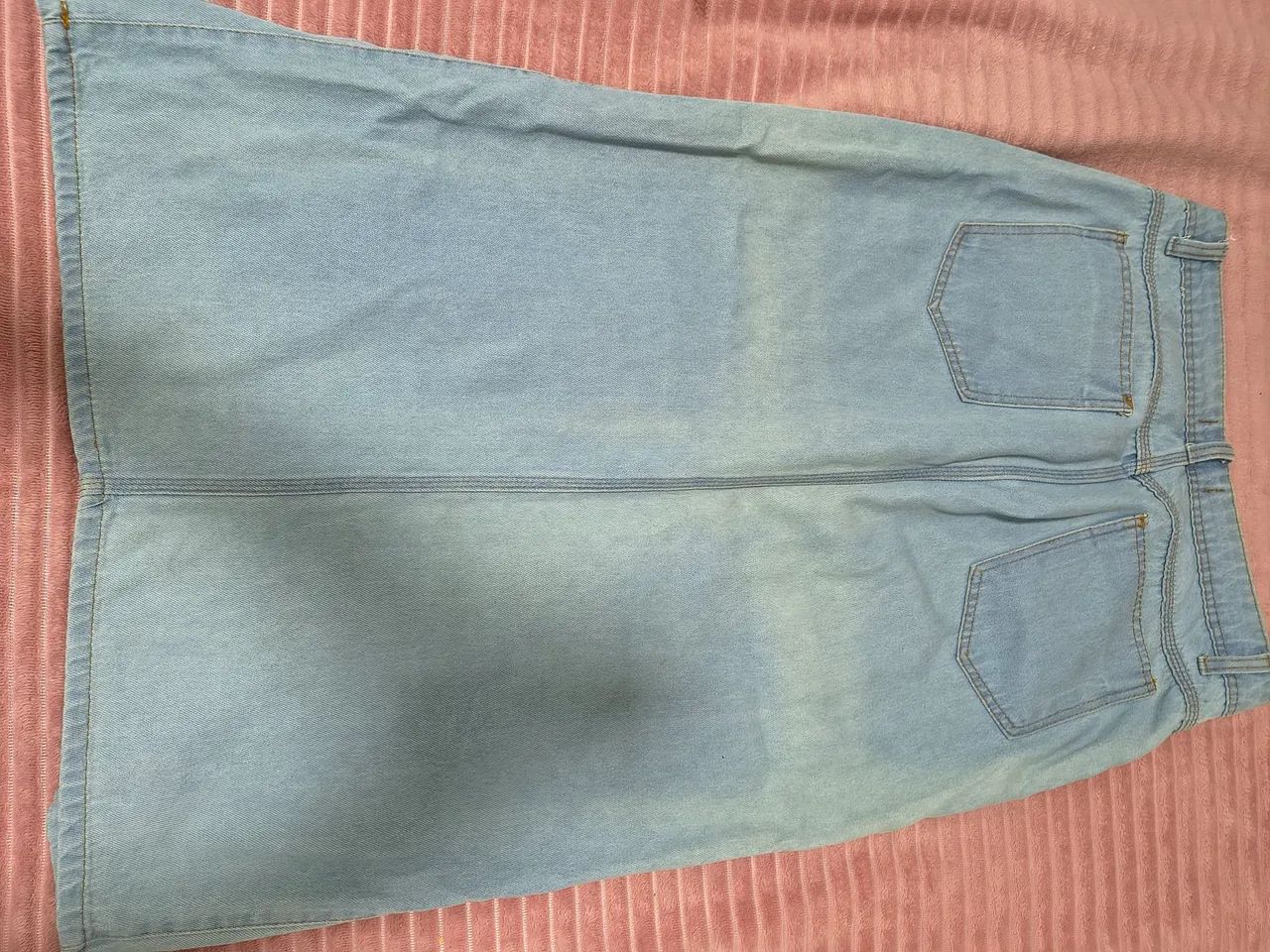 Saia jeans midi com fenda  - Foto 2