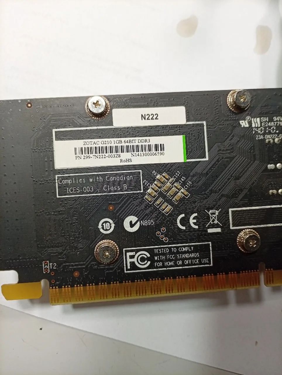 Placa de video zotac g210 64bits 1gb ram