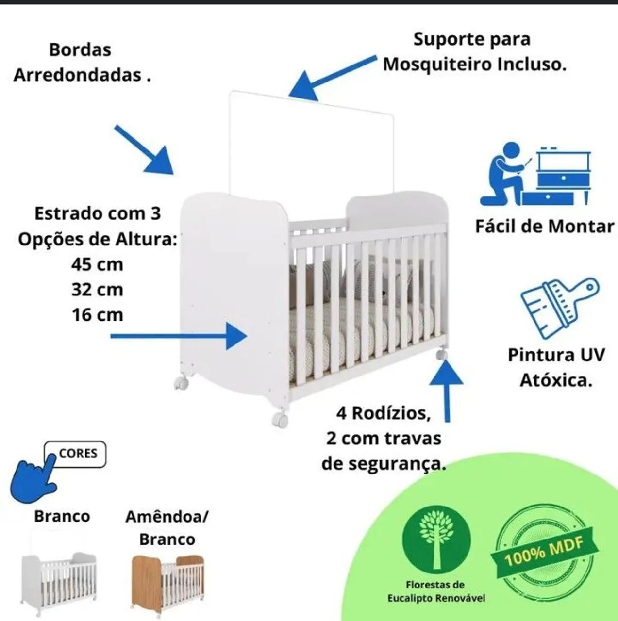 Vendo Berço americano c/colchão ! - Foto 2