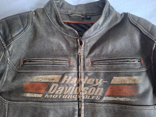 Jaqueta original em couro Harley Davidson 