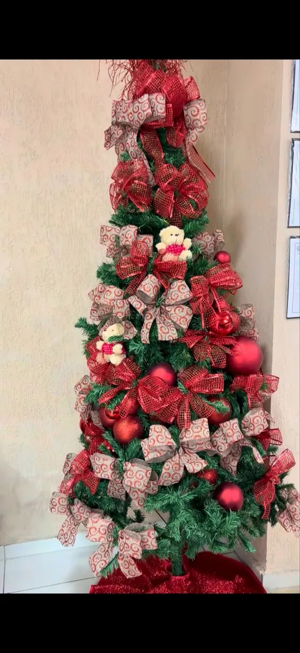 Árvore de Natal - laços e bolas inclusas - Foto 2