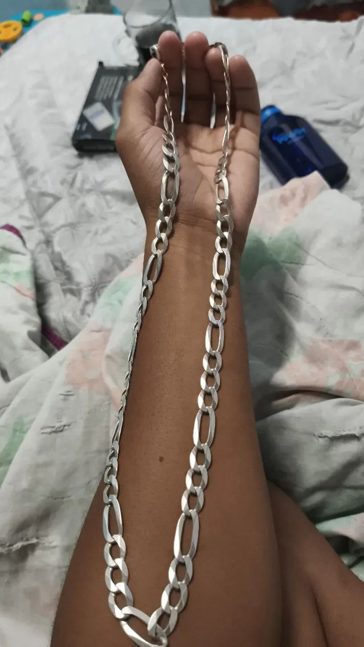 Cordão de prata grande
