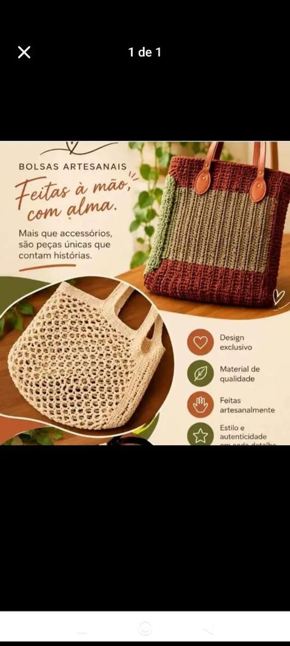 Bolsa de Crochê 
