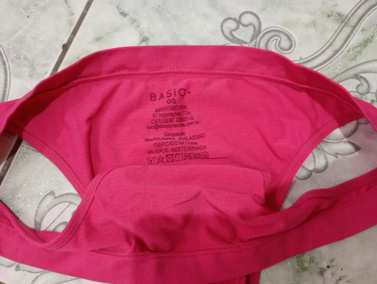 Calcinha Feminina Basic+ GG Rosa - Nova, Nunca Usada - Foto 2
