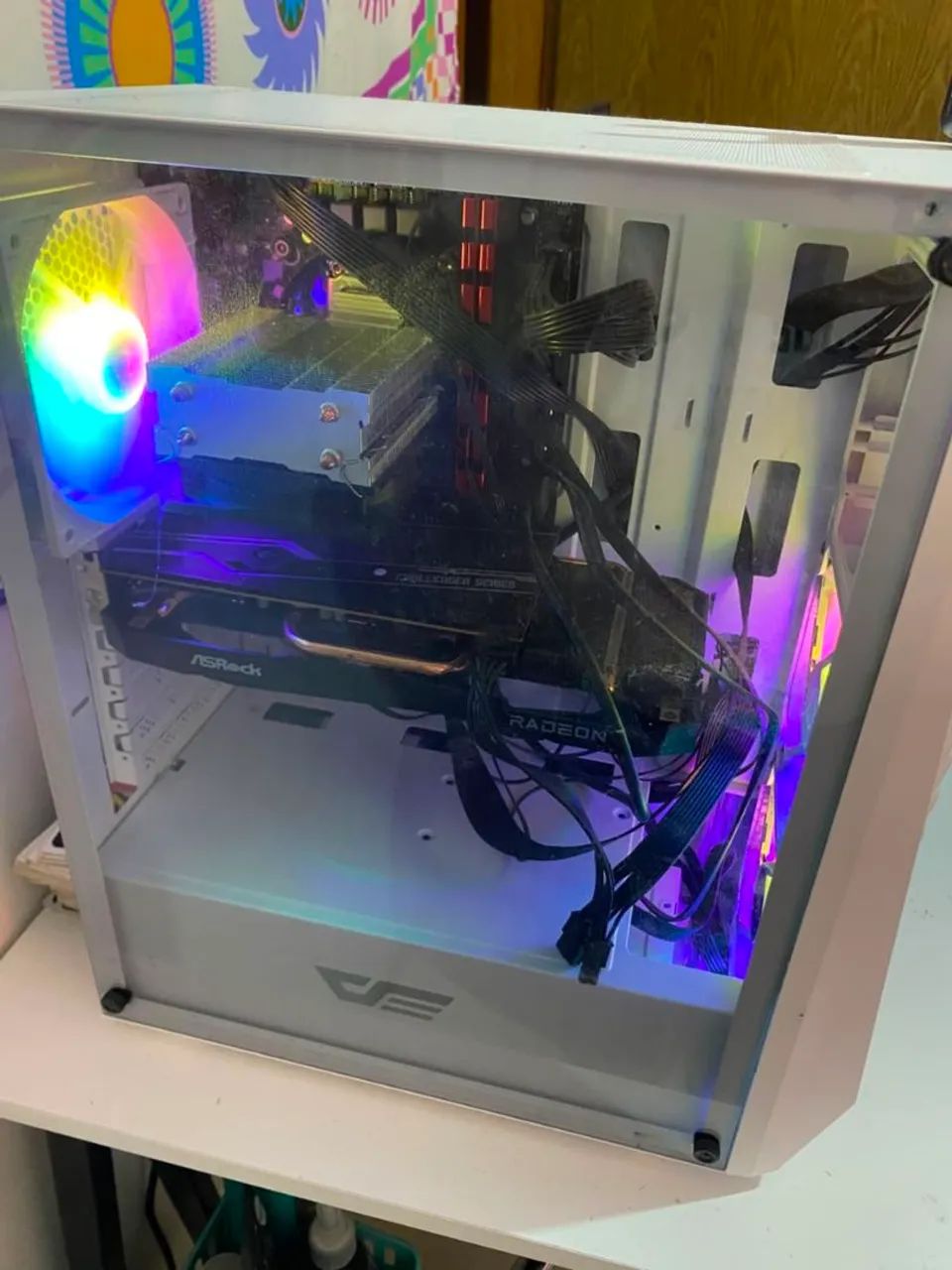 Pc gamer com i5 12400f e placa de vídeo amd rx 7600 asrock - Foto 2